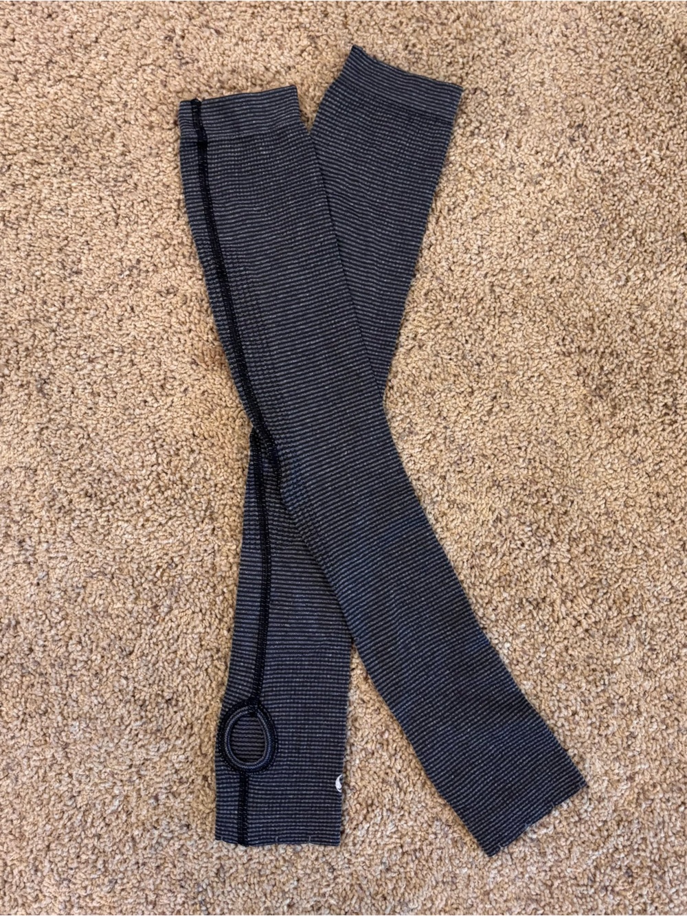 lululemon athletica Black Ribbed Thumbhole Arm Warmers